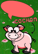 Le cochon souriant &agrave; personnaliser